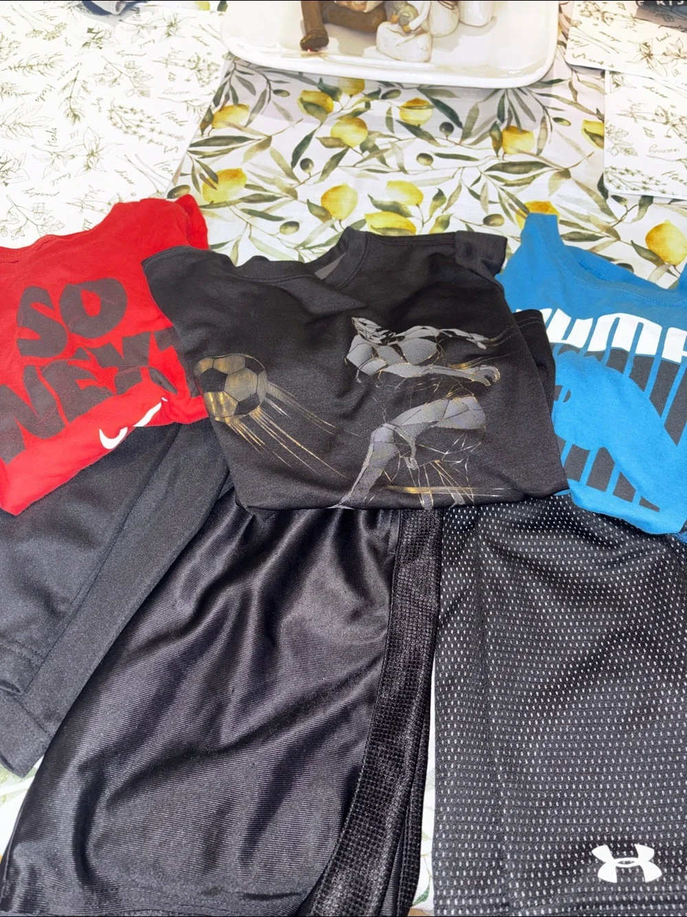 Youth Boys 8pc Activewear Lot - Nike Puma Under Armour Old Navy sz 6-8